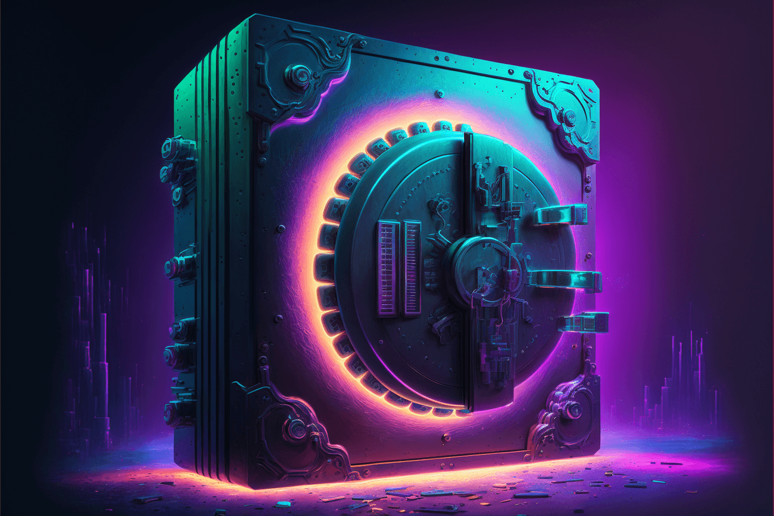 Futuristic bank vault